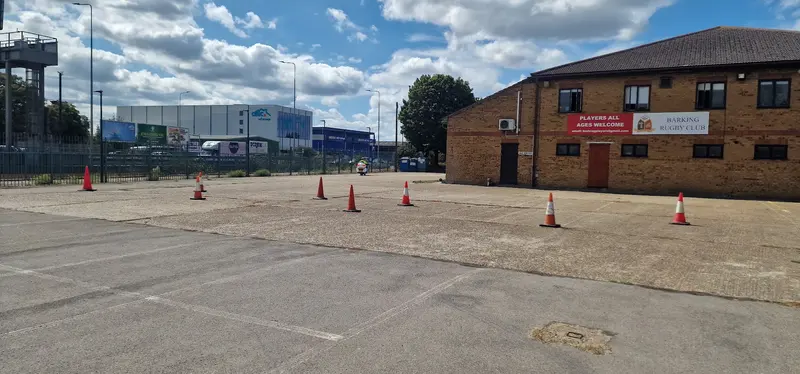 Cones set out on the training ground