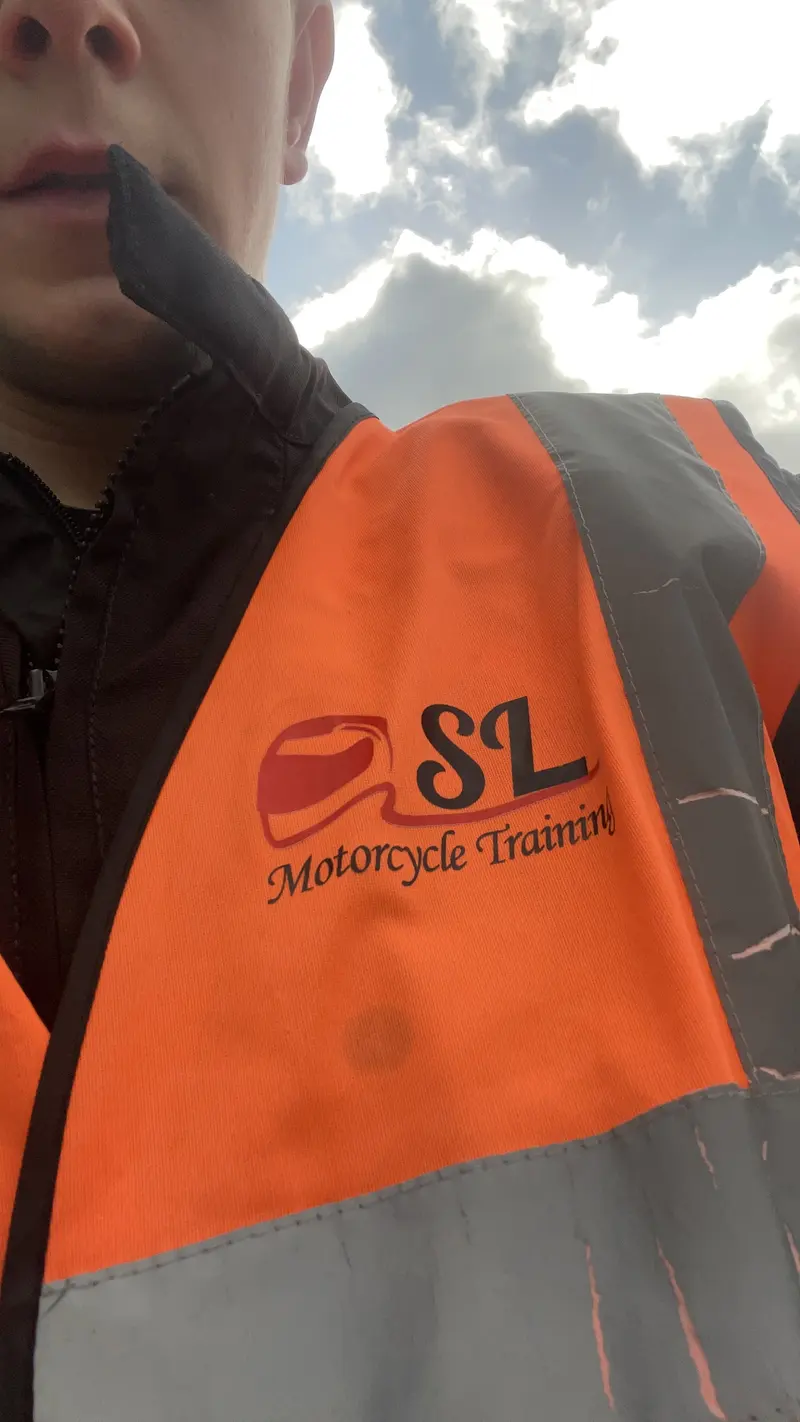 An SL Motorcycle Training vest, close up