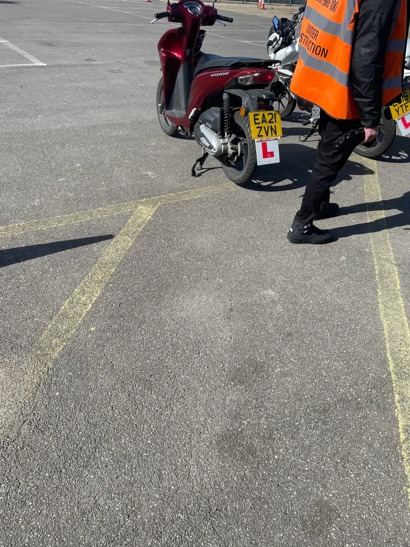 Learner bikes on the training ground